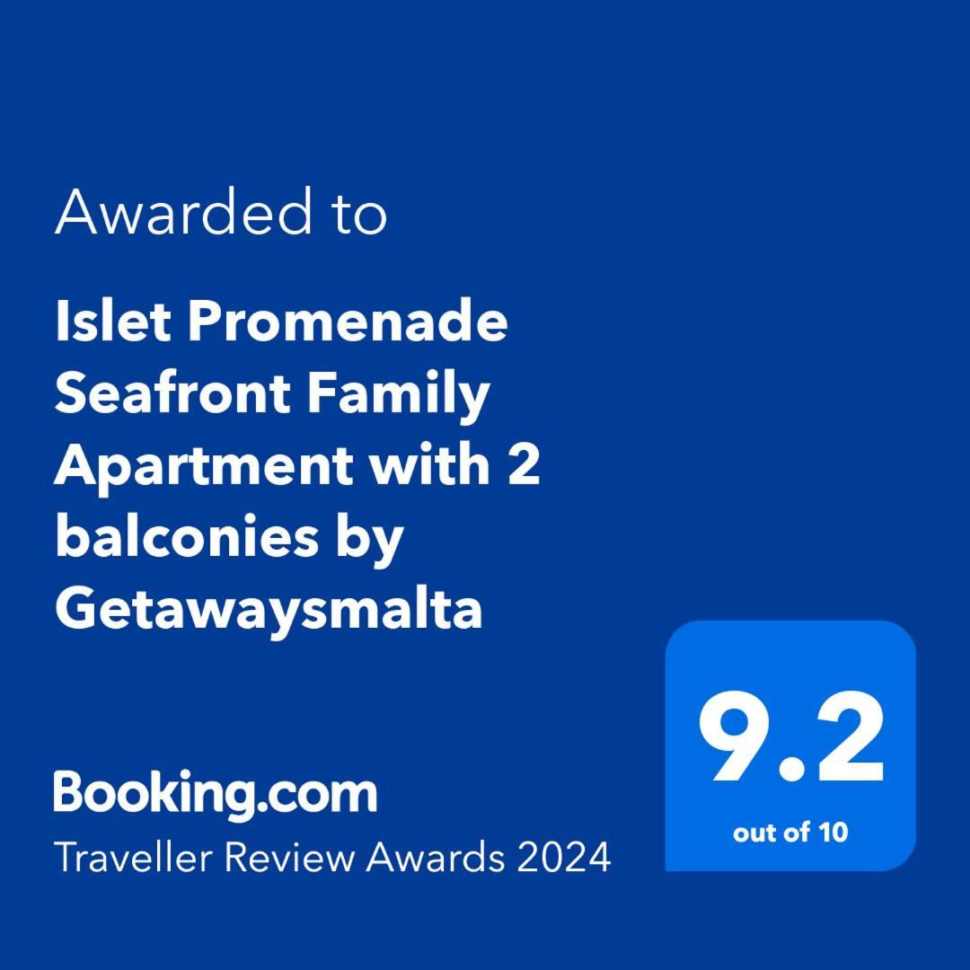 Islet Promenade Seafront Family Apartment With 2 Balconies By Getawaysmalta 세인트폴스베이 외부 사진